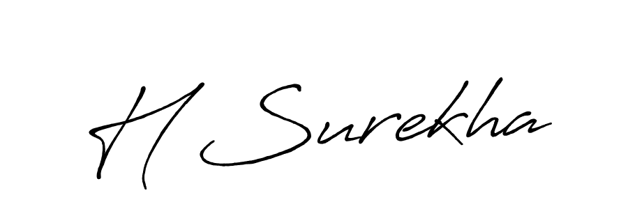 How to make H Surekha name signature. Use Antro_Vectra_Bolder style for creating short signs online. This is the latest handwritten sign. H Surekha signature style 7 images and pictures png