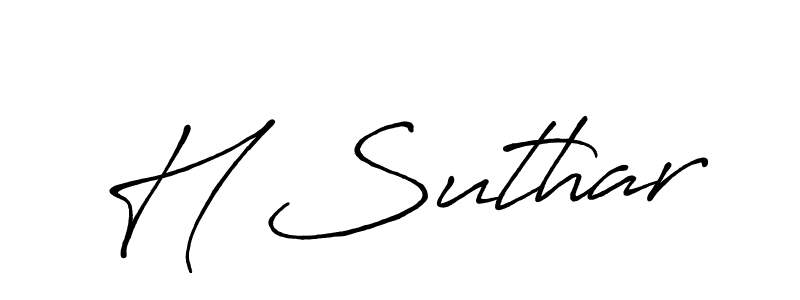 Make a beautiful signature design for name H Suthar. Use this online signature maker to create a handwritten signature for free. H Suthar signature style 7 images and pictures png