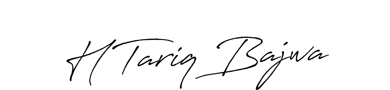 Make a beautiful signature design for name H Tariq Bajwa. With this signature (Antro_Vectra_Bolder) style, you can create a handwritten signature for free. H Tariq Bajwa signature style 7 images and pictures png