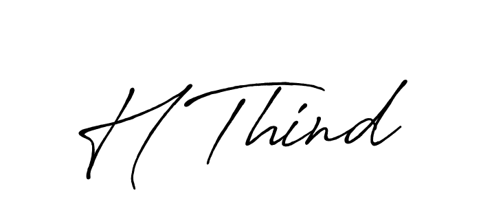 Use a signature maker to create a handwritten signature online. With this signature software, you can design (Antro_Vectra_Bolder) your own signature for name H Thind. H Thind signature style 7 images and pictures png