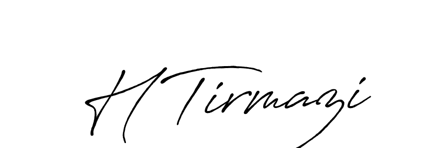 Use a signature maker to create a handwritten signature online. With this signature software, you can design (Antro_Vectra_Bolder) your own signature for name H Tirmazi. H Tirmazi signature style 7 images and pictures png