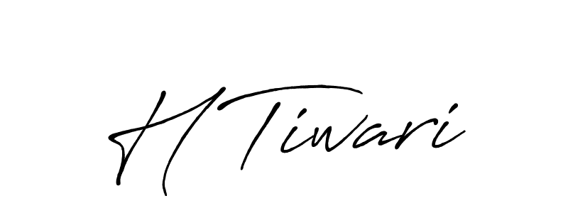How to make H Tiwari name signature. Use Antro_Vectra_Bolder style for creating short signs online. This is the latest handwritten sign. H Tiwari signature style 7 images and pictures png