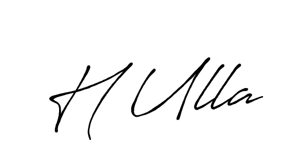 Design your own signature with our free online signature maker. With this signature software, you can create a handwritten (Antro_Vectra_Bolder) signature for name H Ulla. H Ulla signature style 7 images and pictures png