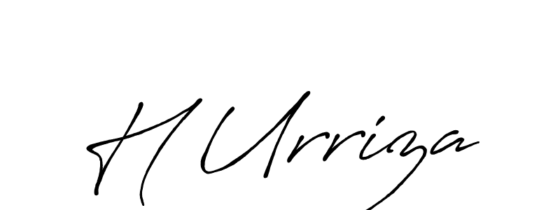 How to make H Urriza name signature. Use Antro_Vectra_Bolder style for creating short signs online. This is the latest handwritten sign. H Urriza signature style 7 images and pictures png