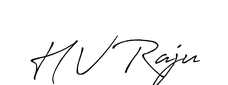You should practise on your own different ways (Antro_Vectra_Bolder) to write your name (H V Raju) in signature. don't let someone else do it for you. H V Raju signature style 7 images and pictures png