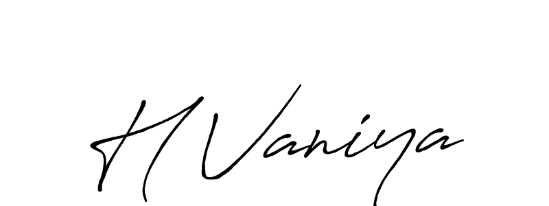 How to make H Vaniya signature? Antro_Vectra_Bolder is a professional autograph style. Create handwritten signature for H Vaniya name. H Vaniya signature style 7 images and pictures png