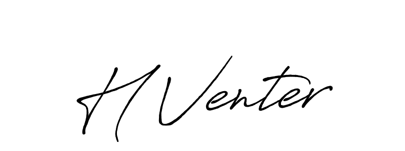 Create a beautiful signature design for name H Venter. With this signature (Antro_Vectra_Bolder) fonts, you can make a handwritten signature for free. H Venter signature style 7 images and pictures png