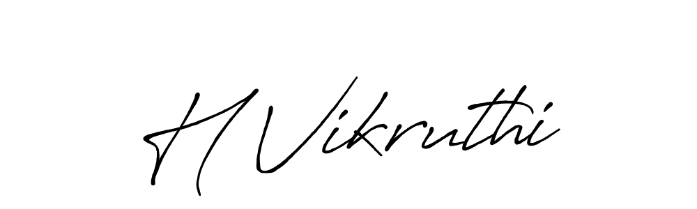 You can use this online signature creator to create a handwritten signature for the name H Vikruthi. This is the best online autograph maker. H Vikruthi signature style 7 images and pictures png