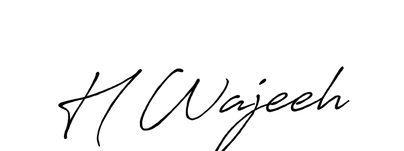 You can use this online signature creator to create a handwritten signature for the name H Wajeeh. This is the best online autograph maker. H Wajeeh signature style 7 images and pictures png