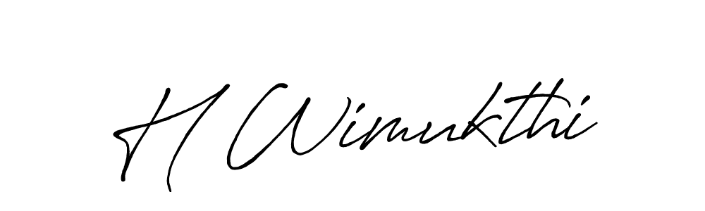 Also we have H Wimukthi name is the best signature style. Create professional handwritten signature collection using Antro_Vectra_Bolder autograph style. H Wimukthi signature style 7 images and pictures png