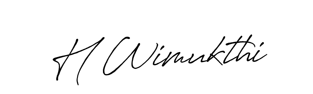 Also we have H Wimukthi name is the best signature style. Create professional handwritten signature collection using Antro_Vectra_Bolder autograph style. H Wimukthi signature style 7 images and pictures png