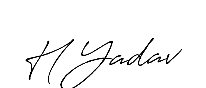 Similarly Antro_Vectra_Bolder is the best handwritten signature design. Signature creator online .You can use it as an online autograph creator for name H Yadav. H Yadav signature style 7 images and pictures png