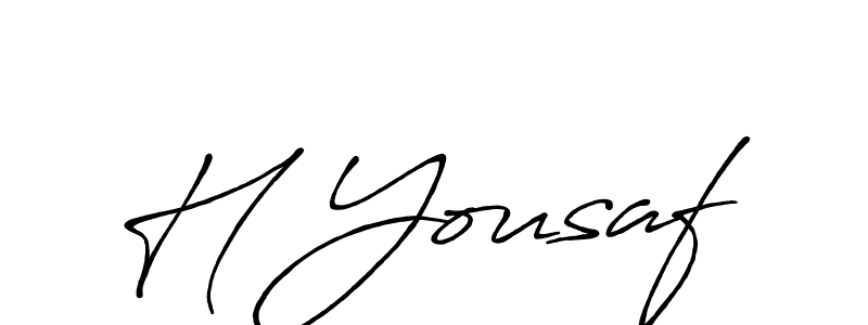 The best way (Antro_Vectra_Bolder) to make a short signature is to pick only two or three words in your name. The name H Yousaf include a total of six letters. For converting this name. H Yousaf signature style 7 images and pictures png