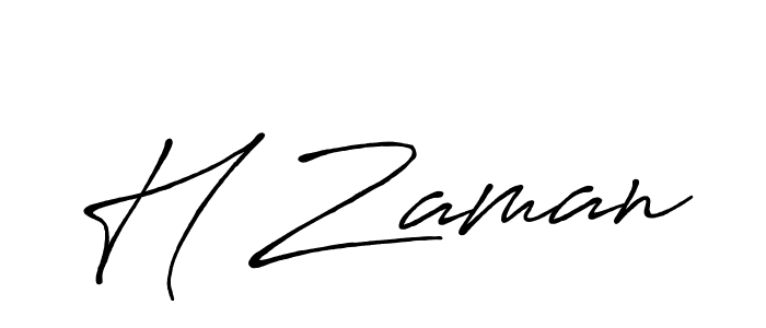 Make a beautiful signature design for name H Zaman. With this signature (Antro_Vectra_Bolder) style, you can create a handwritten signature for free. H Zaman signature style 7 images and pictures png