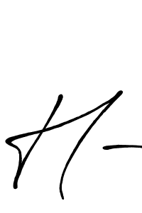 H- stylish signature style. Best Handwritten Sign (Antro_Vectra_Bolder) for my name. Handwritten Signature Collection Ideas for my name H-. H- signature style 7 images and pictures png