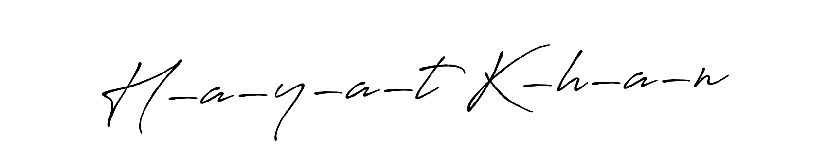 How to make H-a-y-a-t K-h-a-n name signature. Use Antro_Vectra_Bolder style for creating short signs online. This is the latest handwritten sign. H-a-y-a-t K-h-a-n signature style 7 images and pictures png