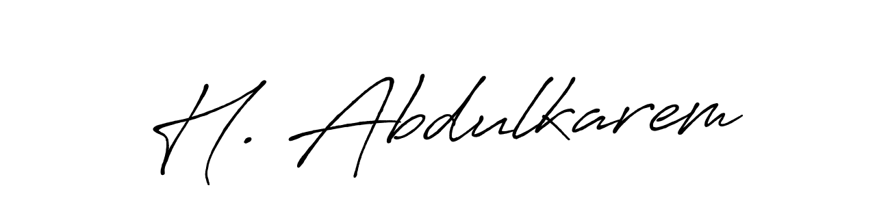 Also we have H. Abdulkarem name is the best signature style. Create professional handwritten signature collection using Antro_Vectra_Bolder autograph style. H. Abdulkarem signature style 7 images and pictures png