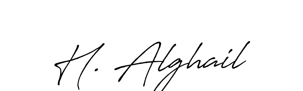 Make a beautiful signature design for name H. Alghail. With this signature (Antro_Vectra_Bolder) style, you can create a handwritten signature for free. H. Alghail signature style 7 images and pictures png