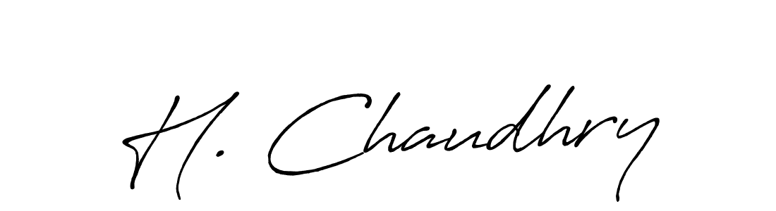 Use a signature maker to create a handwritten signature online. With this signature software, you can design (Antro_Vectra_Bolder) your own signature for name H. Chaudhry. H. Chaudhry signature style 7 images and pictures png