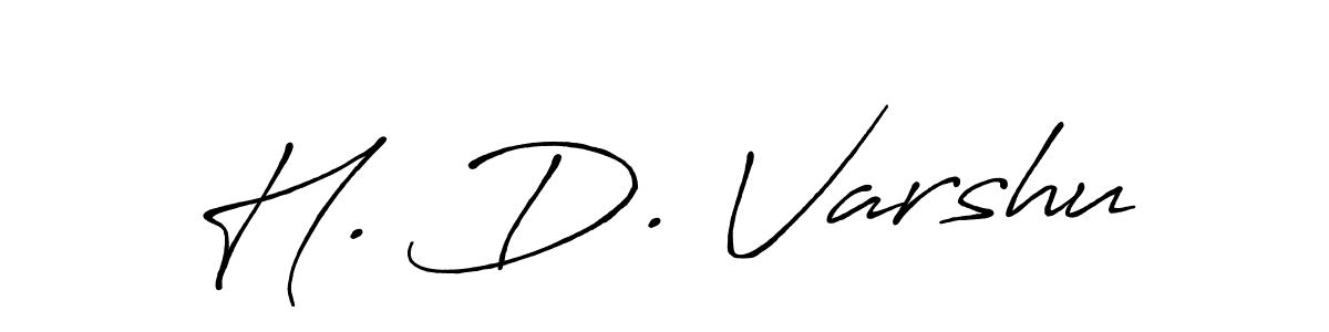 How to make H. D. Varshu name signature. Use Antro_Vectra_Bolder style for creating short signs online. This is the latest handwritten sign. H. D. Varshu signature style 7 images and pictures png