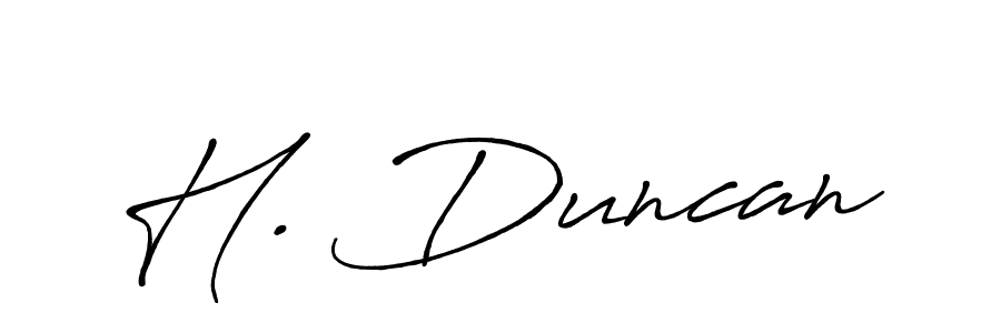 H. Duncan stylish signature style. Best Handwritten Sign (Antro_Vectra_Bolder) for my name. Handwritten Signature Collection Ideas for my name H. Duncan. H. Duncan signature style 7 images and pictures png