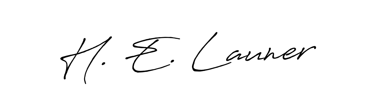 How to make H. E. Launer signature? Antro_Vectra_Bolder is a professional autograph style. Create handwritten signature for H. E. Launer name. H. E. Launer signature style 7 images and pictures png