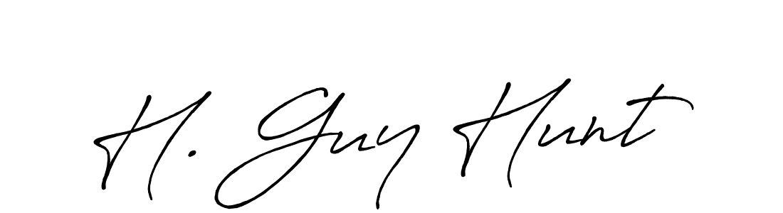 H. Guy Hunt stylish signature style. Best Handwritten Sign (Antro_Vectra_Bolder) for my name. Handwritten Signature Collection Ideas for my name H. Guy Hunt. H. Guy Hunt signature style 7 images and pictures png