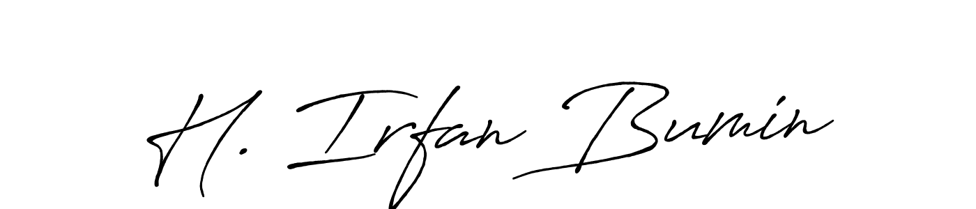 Make a beautiful signature design for name H. Irfan Bumin. With this signature (Antro_Vectra_Bolder) style, you can create a handwritten signature for free. H. Irfan Bumin signature style 7 images and pictures png