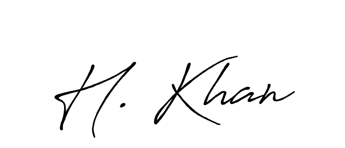 Also You can easily find your signature by using the search form. We will create H. Khan name handwritten signature images for you free of cost using Antro_Vectra_Bolder sign style. H. Khan signature style 7 images and pictures png