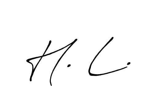 Design your own signature with our free online signature maker. With this signature software, you can create a handwritten (Antro_Vectra_Bolder) signature for name H. L.. H. L. signature style 7 images and pictures png