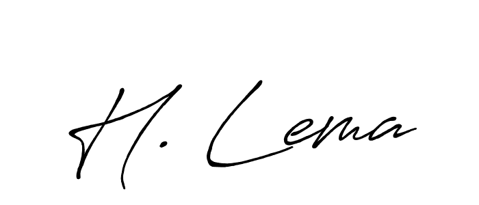 Also we have H. Lema name is the best signature style. Create professional handwritten signature collection using Antro_Vectra_Bolder autograph style. H. Lema signature style 7 images and pictures png