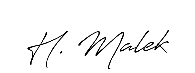 Design your own signature with our free online signature maker. With this signature software, you can create a handwritten (Antro_Vectra_Bolder) signature for name H. Malek. H. Malek signature style 7 images and pictures png