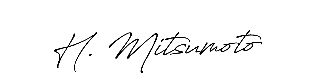 Antro_Vectra_Bolder is a professional signature style that is perfect for those who want to add a touch of class to their signature. It is also a great choice for those who want to make their signature more unique. Get H. Mitsumoto name to fancy signature for free. H. Mitsumoto signature style 7 images and pictures png