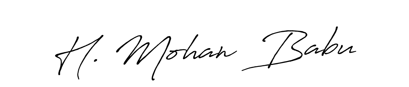 if you are searching for the best signature style for your name H. Mohan  Babu. so please give up your signature search. here we have designed multiple signature styles  using Antro_Vectra_Bolder. H. Mohan  Babu signature style 7 images and pictures png