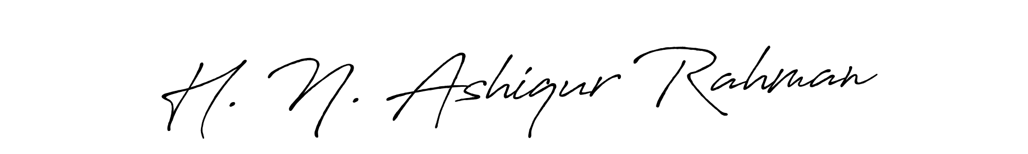 Make a beautiful signature design for name H. N. Ashiqur Rahman. With this signature (Antro_Vectra_Bolder) style, you can create a handwritten signature for free. H. N. Ashiqur Rahman signature style 7 images and pictures png
