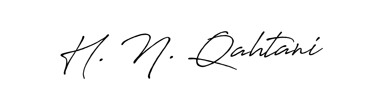 How to make H. N. Qahtani name signature. Use Antro_Vectra_Bolder style for creating short signs online. This is the latest handwritten sign. H. N. Qahtani signature style 7 images and pictures png