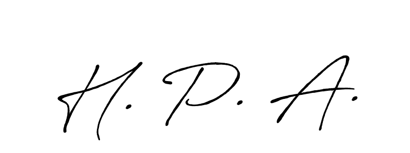 H. P. A. stylish signature style. Best Handwritten Sign (Antro_Vectra_Bolder) for my name. Handwritten Signature Collection Ideas for my name H. P. A.. H. P. A. signature style 7 images and pictures png