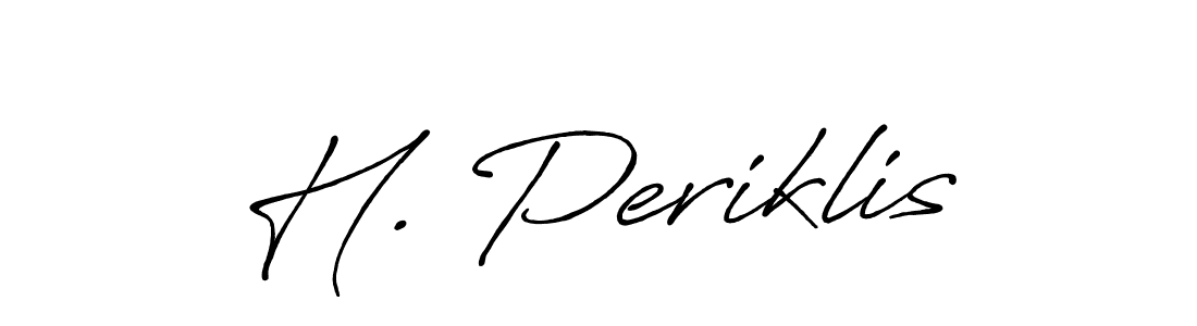 Use a signature maker to create a handwritten signature online. With this signature software, you can design (Antro_Vectra_Bolder) your own signature for name H. Periklis. H. Periklis signature style 7 images and pictures png