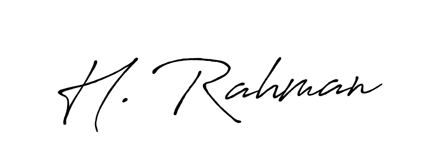 Similarly Antro_Vectra_Bolder is the best handwritten signature design. Signature creator online .You can use it as an online autograph creator for name H. Rahman. H. Rahman signature style 7 images and pictures png