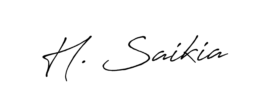 Also we have H. Saikia name is the best signature style. Create professional handwritten signature collection using Antro_Vectra_Bolder autograph style. H. Saikia signature style 7 images and pictures png