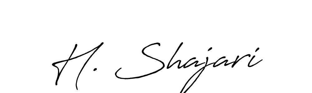 if you are searching for the best signature style for your name H. Shajari. so please give up your signature search. here we have designed multiple signature styles  using Antro_Vectra_Bolder. H. Shajari signature style 7 images and pictures png