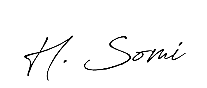 It looks lik you need a new signature style for name H. Somi. Design unique handwritten (Antro_Vectra_Bolder) signature with our free signature maker in just a few clicks. H. Somi signature style 7 images and pictures png