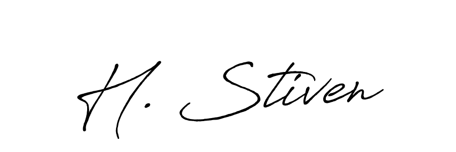 Similarly Antro_Vectra_Bolder is the best handwritten signature design. Signature creator online .You can use it as an online autograph creator for name H. Stiven. H. Stiven signature style 7 images and pictures png