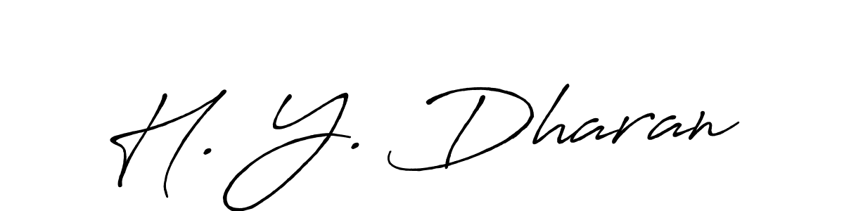 Similarly Antro_Vectra_Bolder is the best handwritten signature design. Signature creator online .You can use it as an online autograph creator for name H. Y. Dharan. H. Y. Dharan signature style 7 images and pictures png