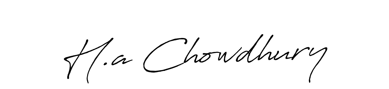 The best way (Antro_Vectra_Bolder) to make a short signature is to pick only two or three words in your name. The name H.a Chowdhury include a total of six letters. For converting this name. H.a Chowdhury signature style 7 images and pictures png