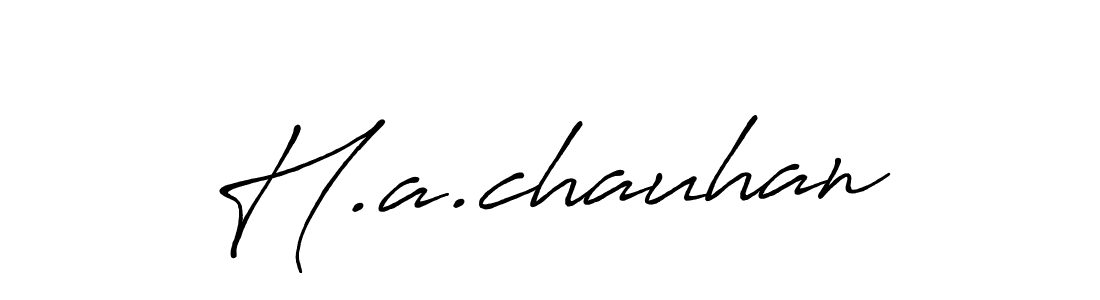 Create a beautiful signature design for name H.a.chauhan. With this signature (Antro_Vectra_Bolder) fonts, you can make a handwritten signature for free. H.a.chauhan signature style 7 images and pictures png