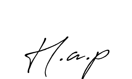 How to make H.a.p name signature. Use Antro_Vectra_Bolder style for creating short signs online. This is the latest handwritten sign. H.a.p signature style 7 images and pictures png