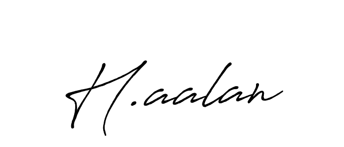 The best way (Antro_Vectra_Bolder) to make a short signature is to pick only two or three words in your name. The name H.aalan include a total of six letters. For converting this name. H.aalan signature style 7 images and pictures png