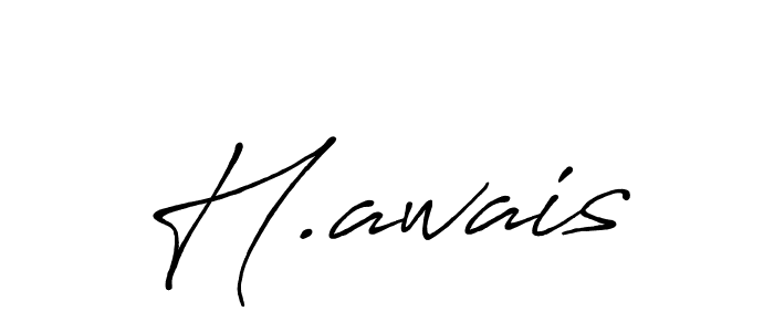 The best way (Antro_Vectra_Bolder) to make a short signature is to pick only two or three words in your name. The name H.awais include a total of six letters. For converting this name. H.awais signature style 7 images and pictures png