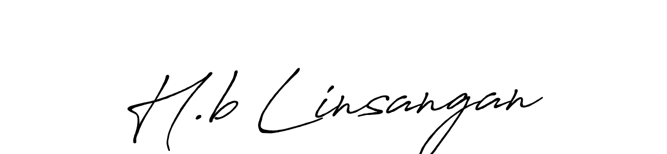 How to make H.b Linsangan signature? Antro_Vectra_Bolder is a professional autograph style. Create handwritten signature for H.b Linsangan name. H.b Linsangan signature style 7 images and pictures png